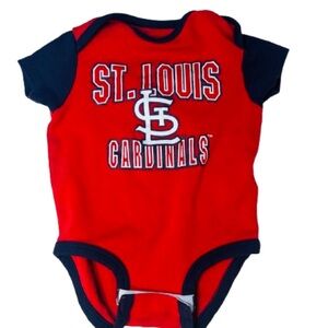St. Louis Cardinals Red Baseball  One-piece Outfit Size 3-6 Months MLB Baby